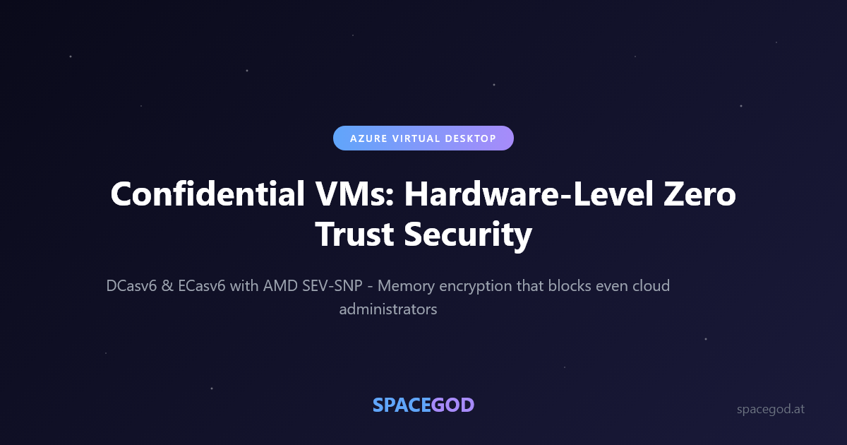 Azure Virtual Desktop on Confidential VMs: Hardware-Level Zero Trust Security